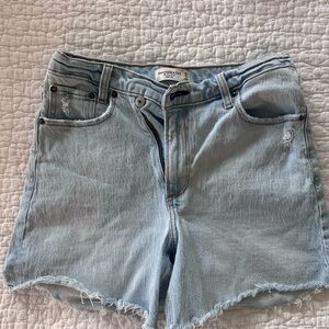 Abercrombie & Fitch Blue Jean Shorts Distressed Hem